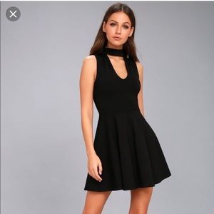 Lulus Loving You is Easy skater dress choker dress